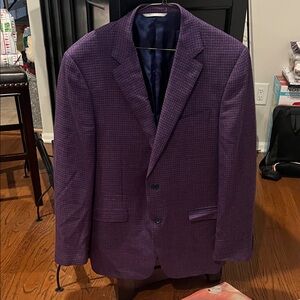 Canali Textured Purple Blazer